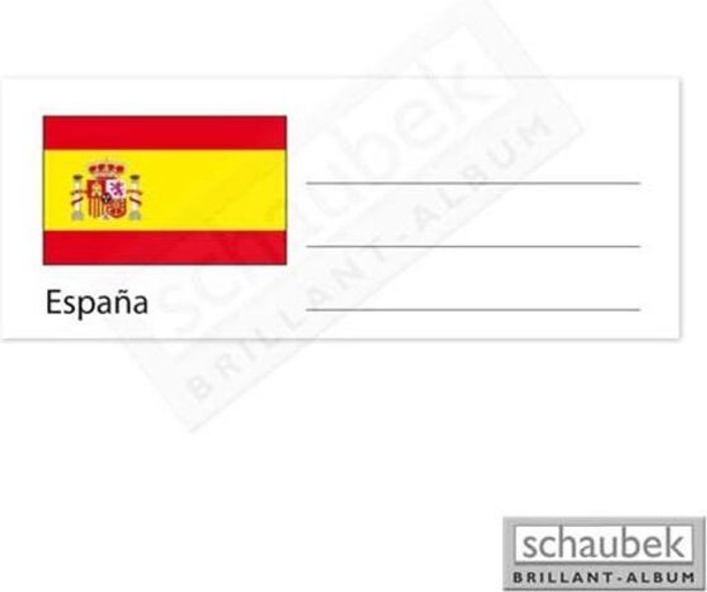 Schaubek Numismatik Länderetikett für Münzhülle - Spanien EKEURO-SPANIEN