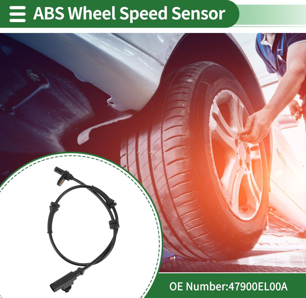 ABS Raddrehzahlsensor ABS Sensor Antiblockiersystem Sensor für Nissan Versa 1.6L 1.8L 2007-2012 Nr. 47900EL00A Hinten Rechts