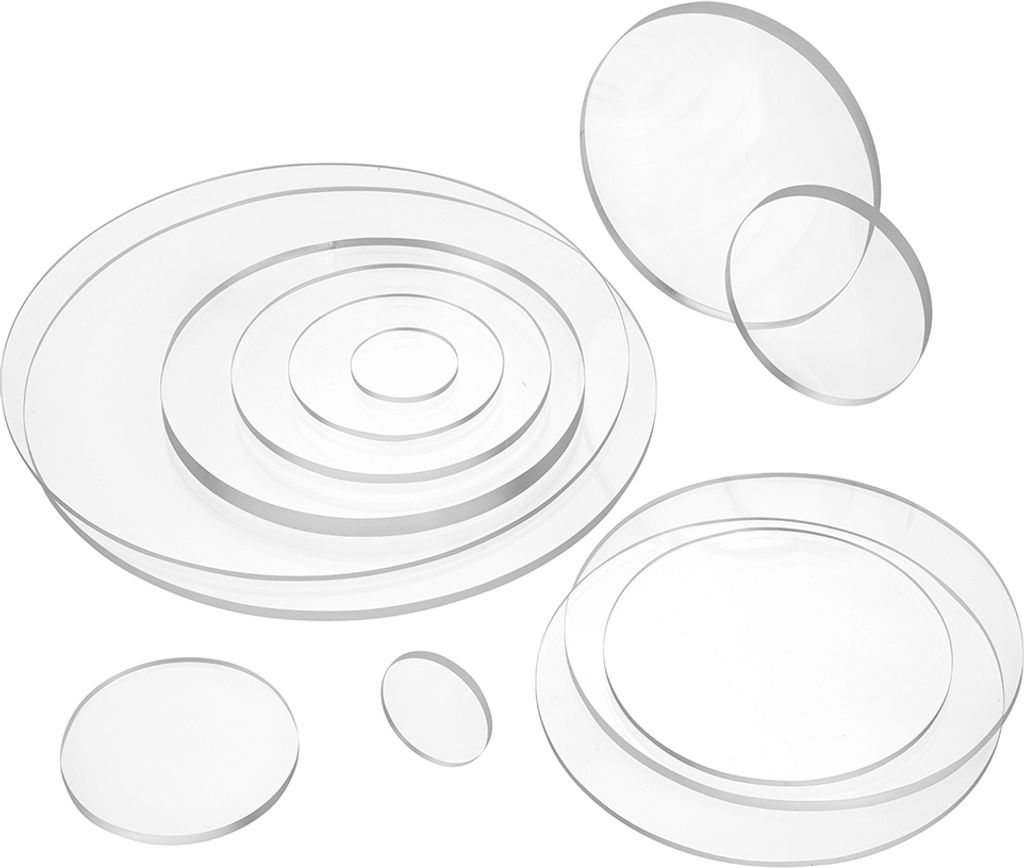 Acrylglasscheibe rund, Ø 200mm, 3mm Dick, transparent - Zeigis / Runde / Platte / Kunststoff / Acryl / durchsichtig / Scheibe / Kreis / Runde