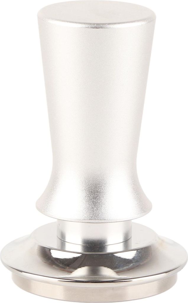 Kaffeestampfer Kaffeepulver Presse Hammer Edelstahl Konstanter Druck für Kaffee Zubehör Silber 53mm