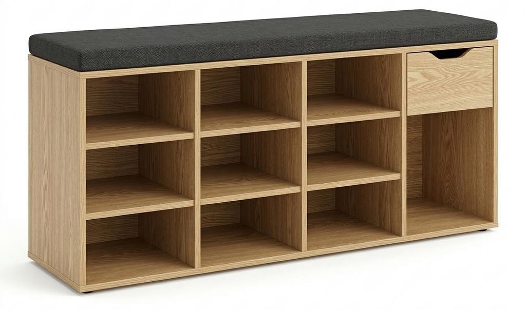 Schuhschrank mit Sitzfläche KADO, 104 x 50 x 30 cm