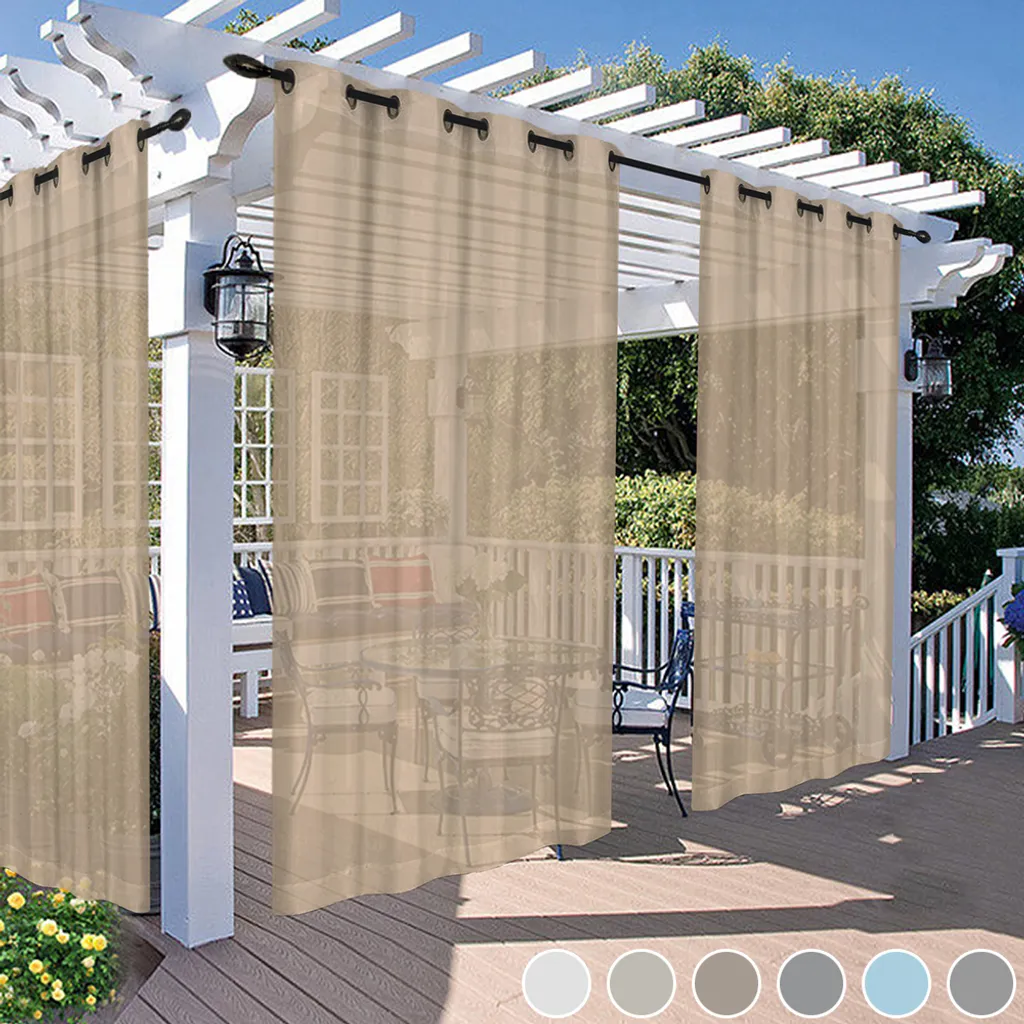 Set 2 Tende da Esterno 132x244 Khaki | Tende Impermeabili Terrazza