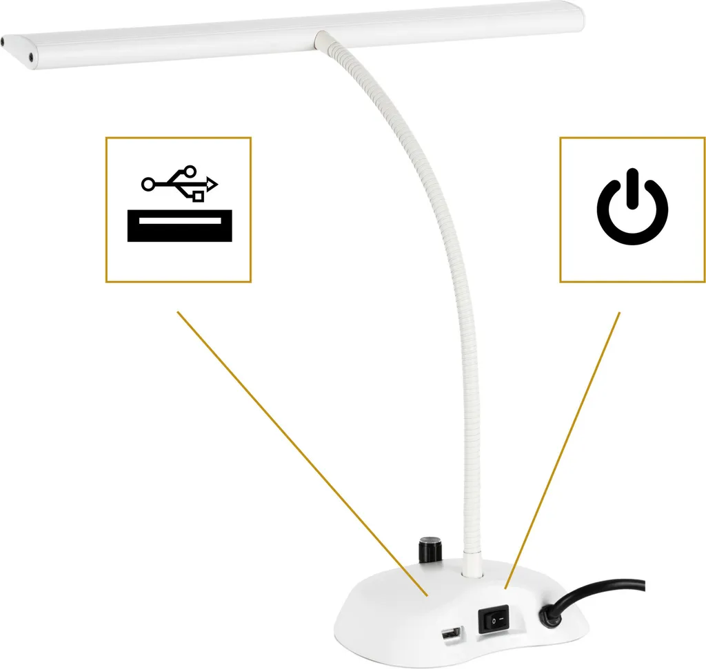 Lampe de piano LED blanche Proline dimmable haute précision visuelle - 5
