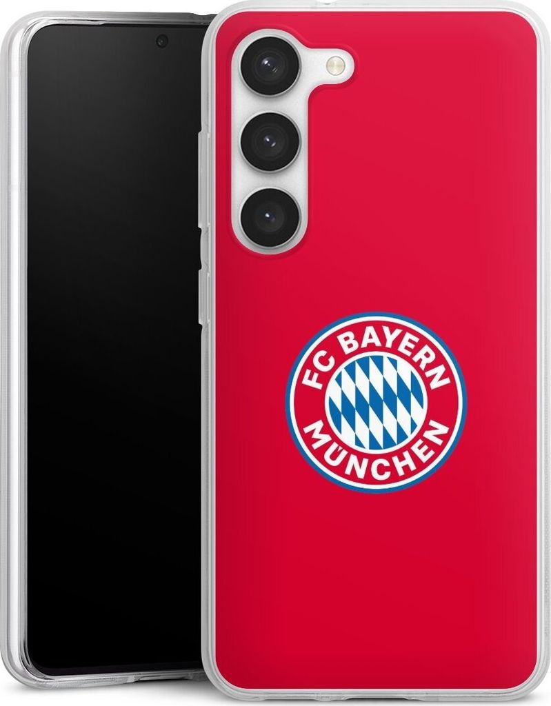 DeinDesign Handyhülle für Samsung Galaxy S23 Silikon Hülle Case Smartphone Schutzhülle FC Bayern München FCB Logo