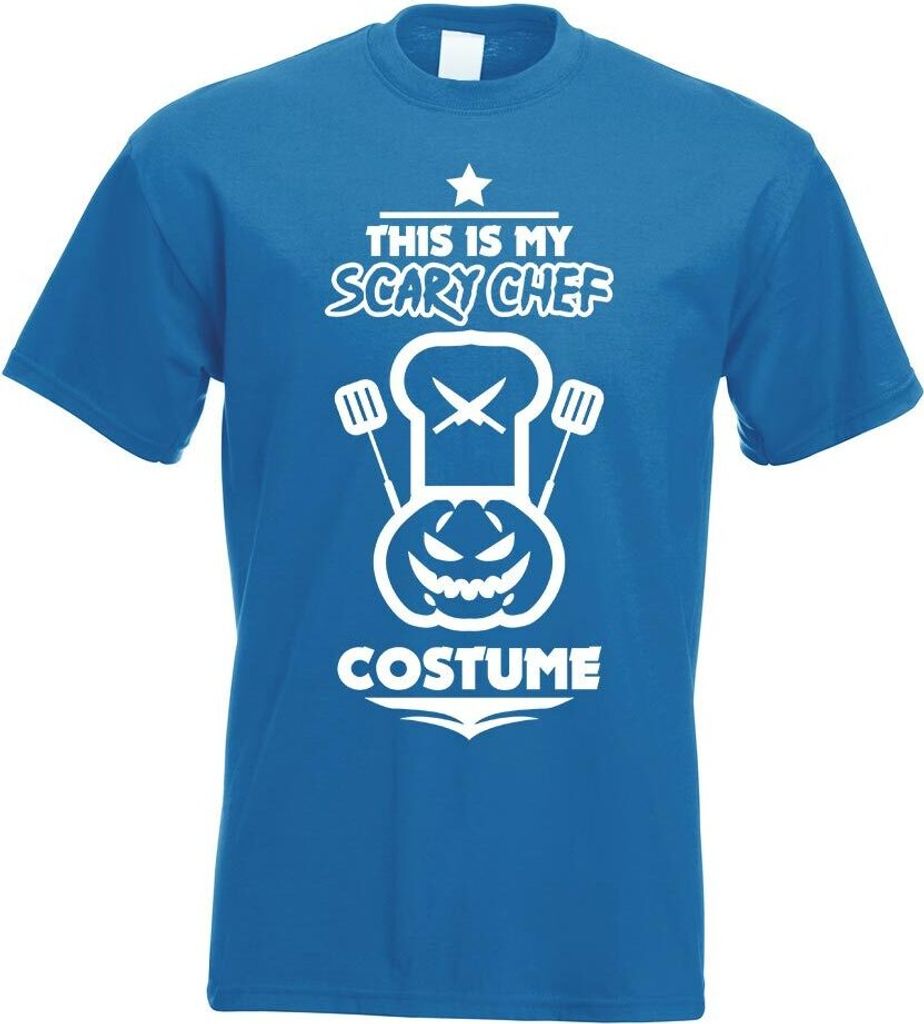 Kiwistar - T-Shirt - royal - This is My Scary Chef Costume Motiv Bedruckt Funshirt Design Print - mit Motiv Bedruckt - Funshirt Design - Sport - Fr...