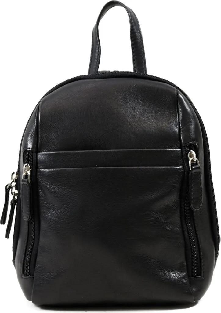 Zaino MAESTRO City Backpack Nero in Pelle - Business & Travel