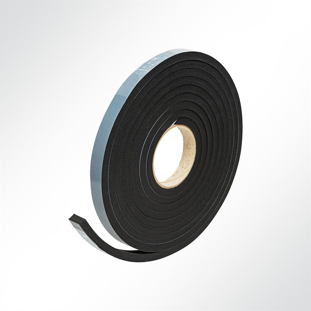 LYSEL EPDM Zellkautschuk Dichtungsband einseitig selbstklebend Länge 5 Meter Dicke 10mm Breite 9/15/20mm