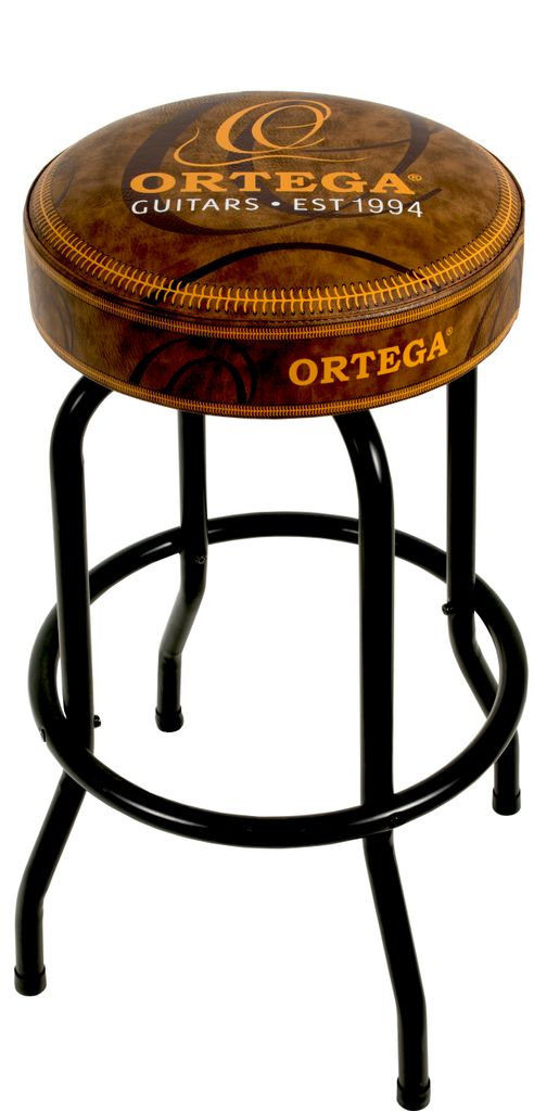 Ortega Guitars gepolsterter Stage Hocker – für Bühne, Bar, Studio, Showroom – 76 cm Höhe – Vintage Brown (OBS30V2)