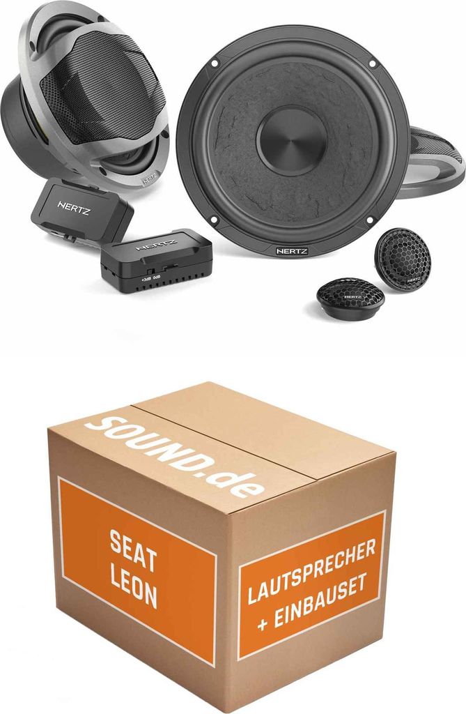 Lautsprecher Boxen Einbaupaket vorne Hertz CK 165L passend für Seat Leon II 1P | 2x Tief-Mitteltöner 2x Hochtöner
