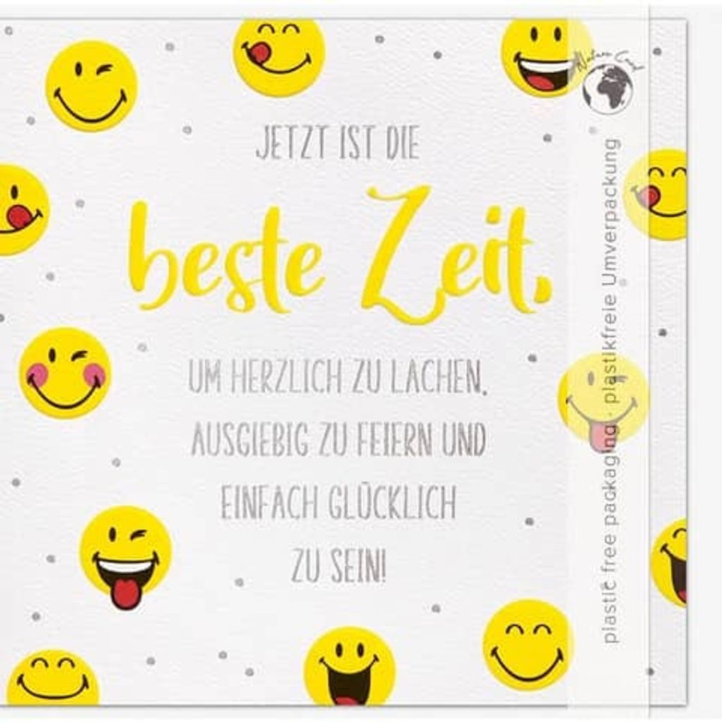 Geburtstag - Good Vibes - Glückwunschkarte im Format 15,5 x Produktbild 