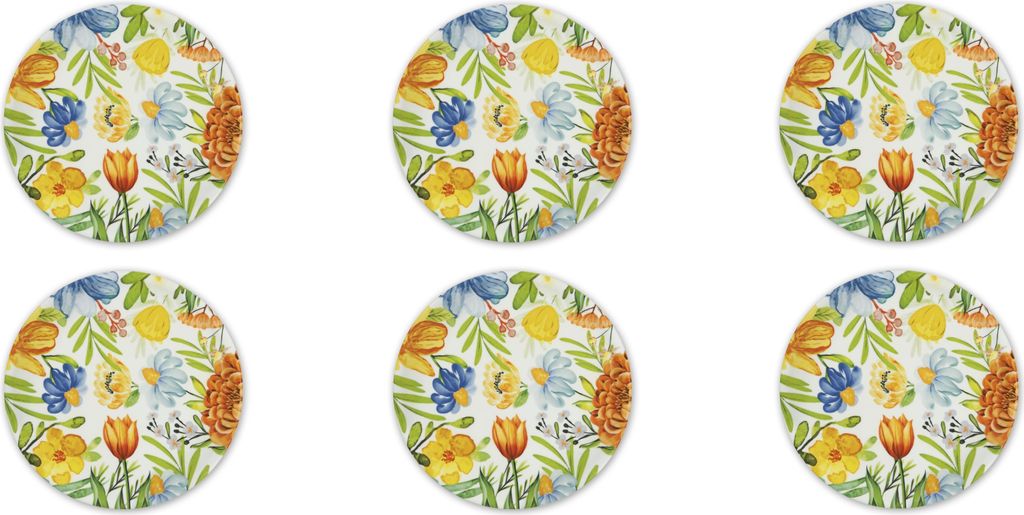 Excelsa set von 6 pizzascheneider Blooming porzellan 32x2x32 cm bunt
