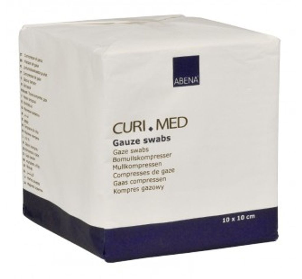 50x ABENA Mullkompressen, Un-Steril, 8-lagig, 10 x 10 cm | Packung (100 Stück)