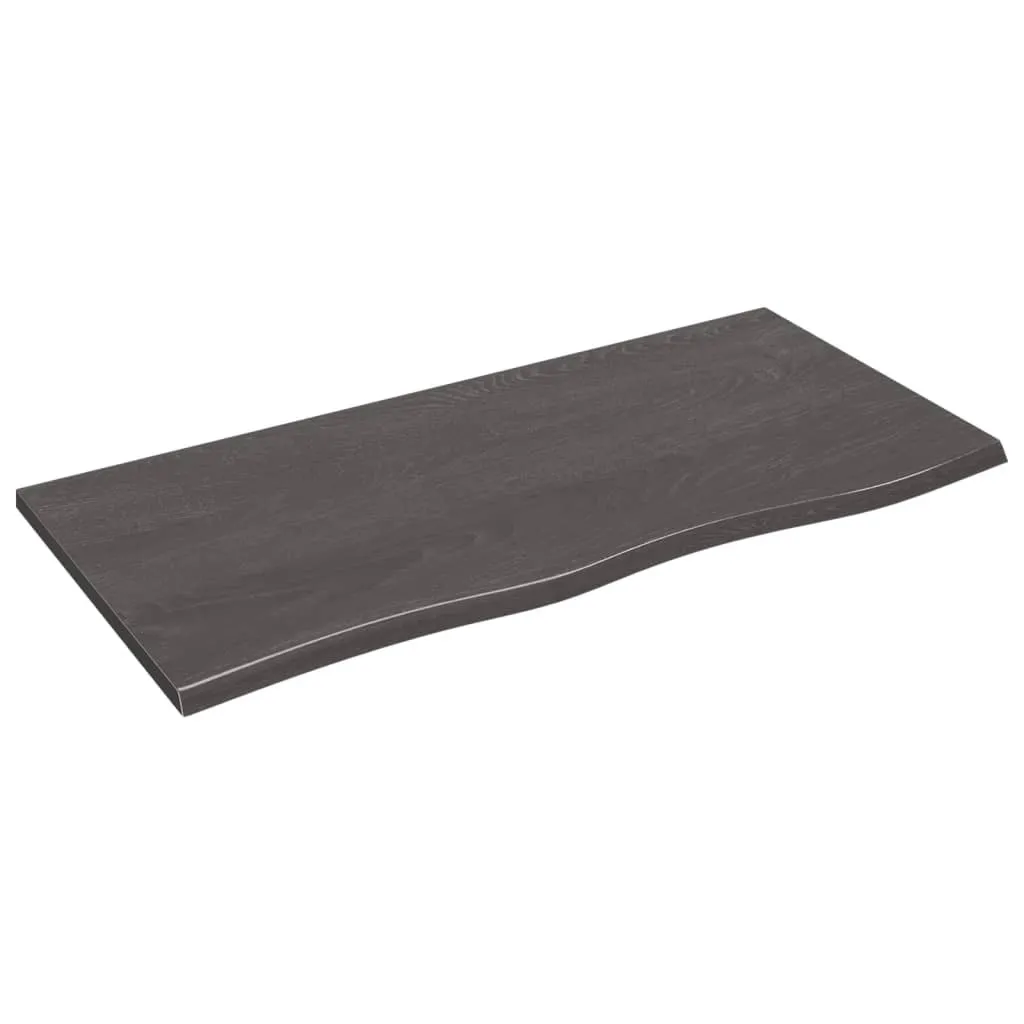 Piano Tavolo in Rovere Massiccio Marrone Scuro 100x50 - Eccellenza