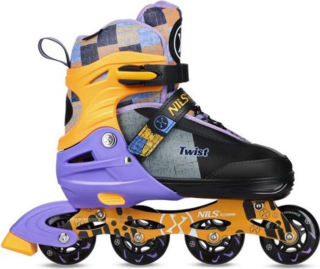 A single inline skate is shown against a white background.