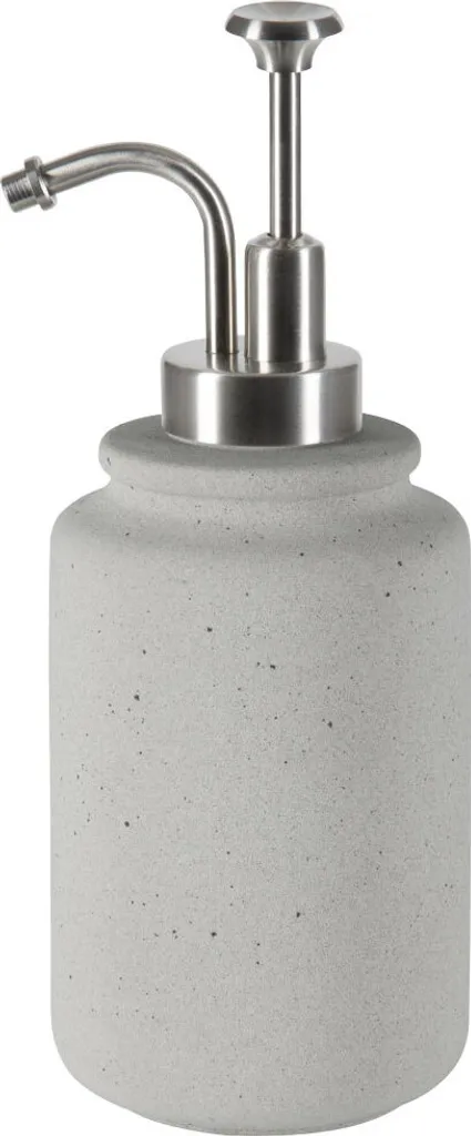 Dispenser Sapone Spirella Cement Ceramica 300ml Pompa Inox Alta Qualità