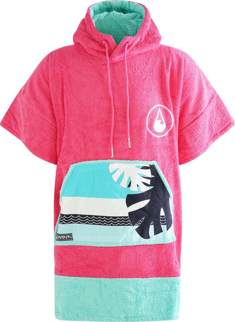 Wave Hawaii Bamboo Poncho Pink Wave, Size S WH4022
