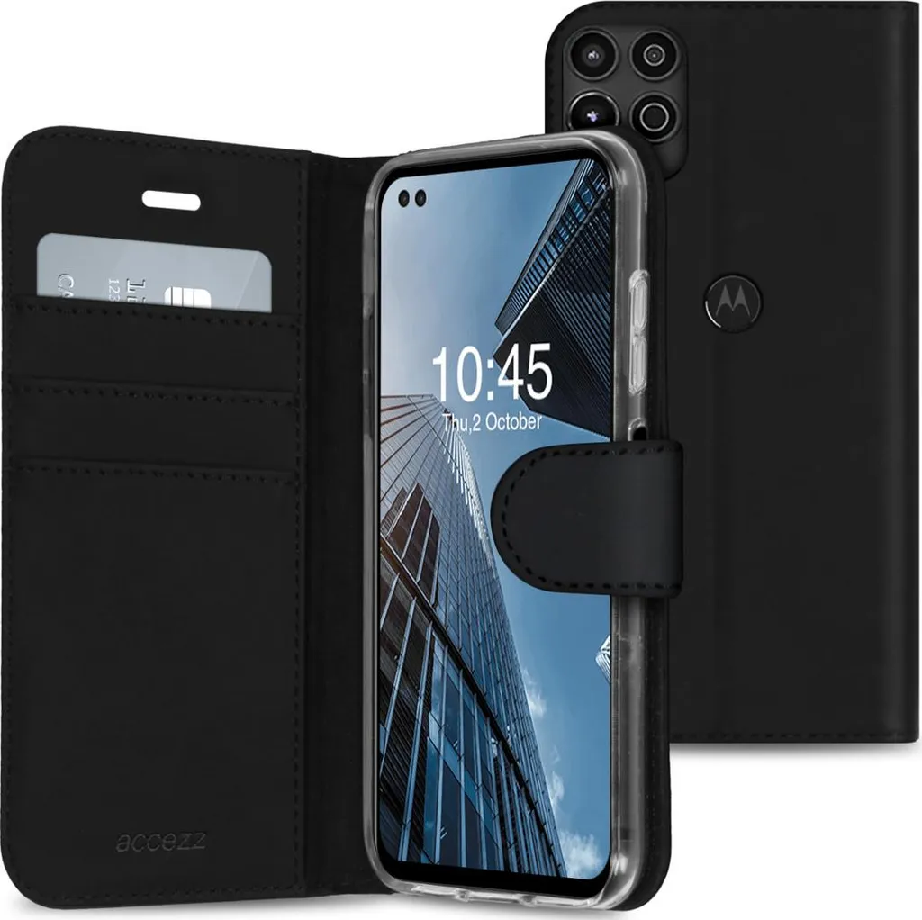 Custodia a libro Accezz Wallet TPU per Motorola Moto G100 Nero - Shop Online