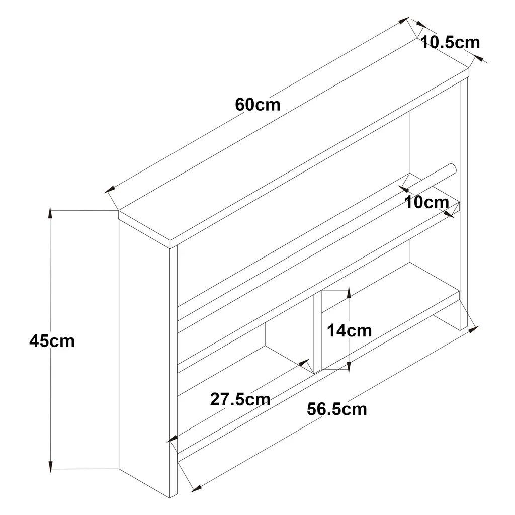 Étagère murale Piteå 60x45cm pour déco photos et petits objets blanc - 4