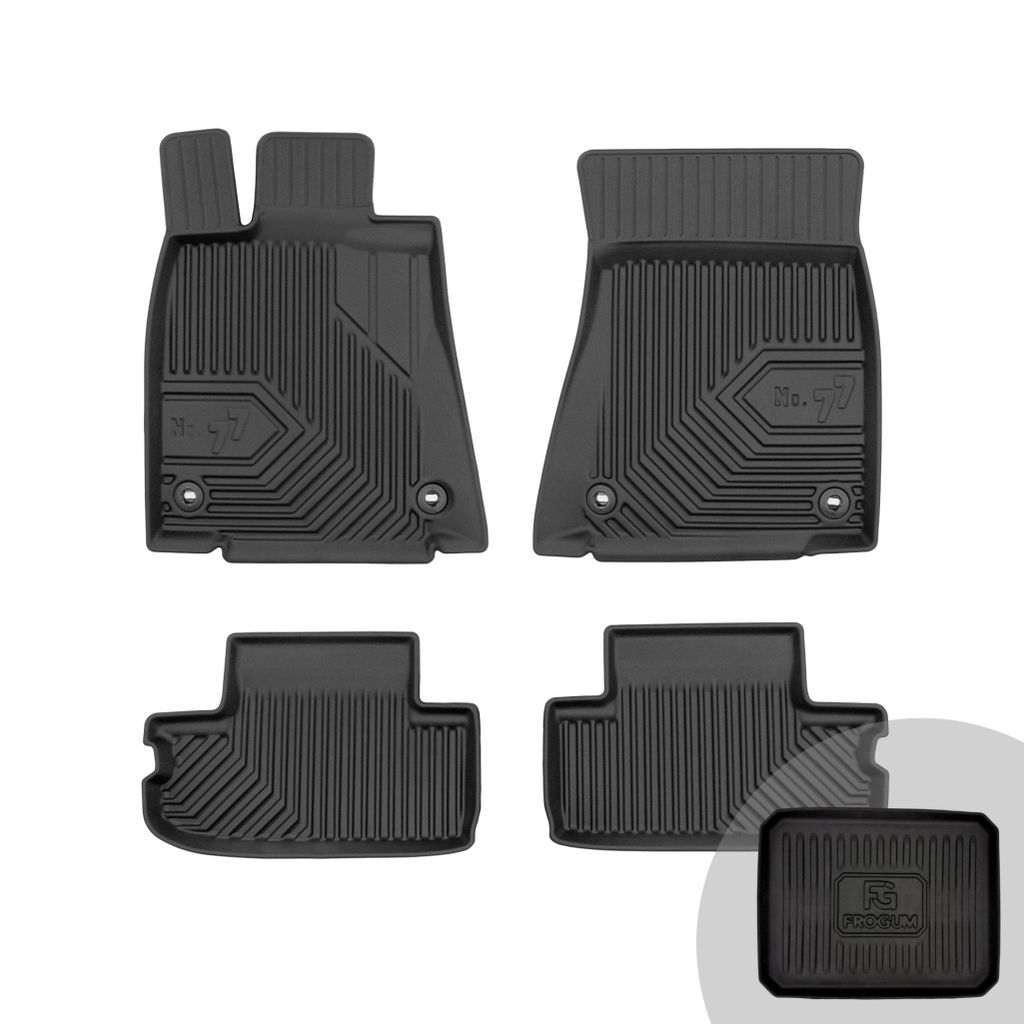 FROGUM No.77 Gummimatten Ganzjahresset von Auto Fußmatten Autofussmatten für Lexus RC 200T ab 2014