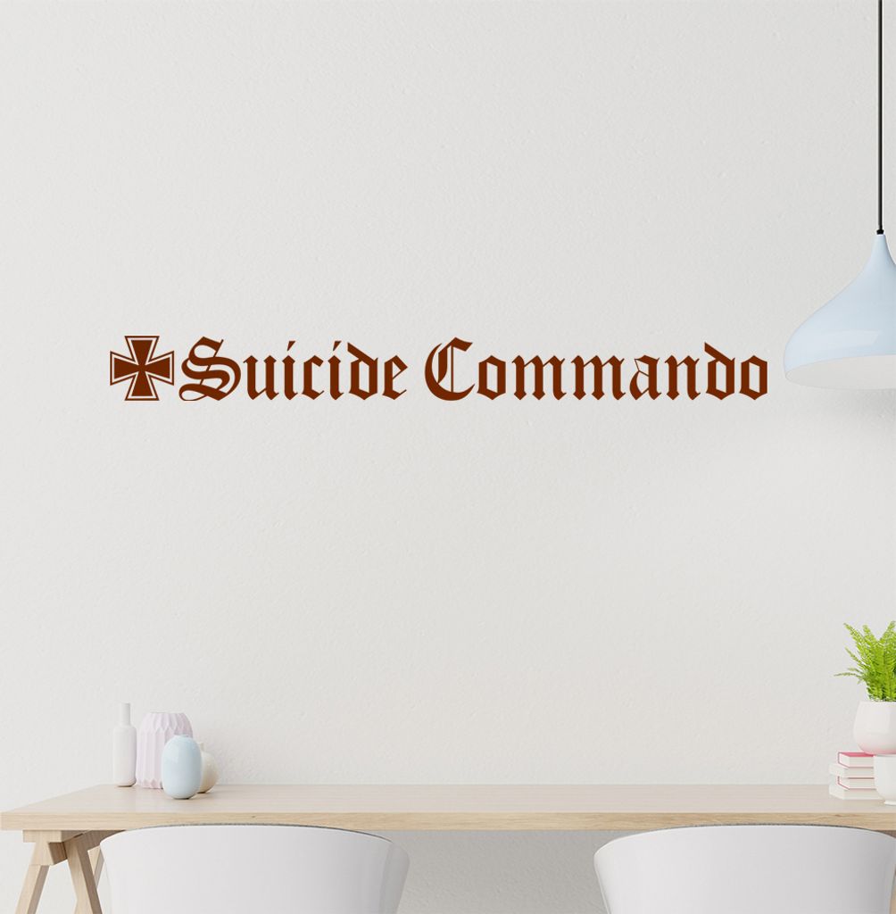Kiwistar Suicide Commando Wandtattoo in 6 Größen - Wandaufkleber Wall Sticker - Dekoration, Küche, Wohnzimmer, Schlafzimmer, Badezimmer