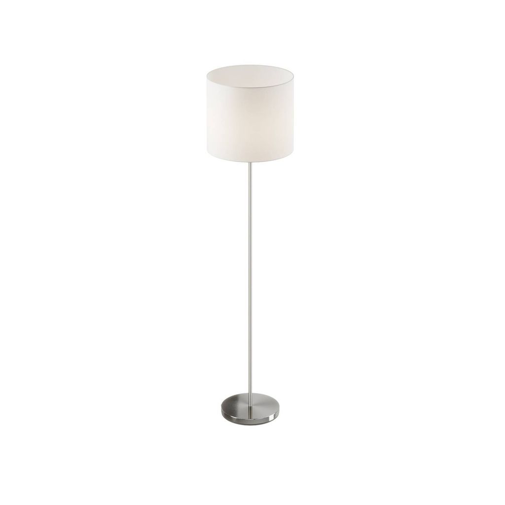 Lindby Stehlampe Everly, weiß, Textil, 166 cm hoch, E27 Produktbild 