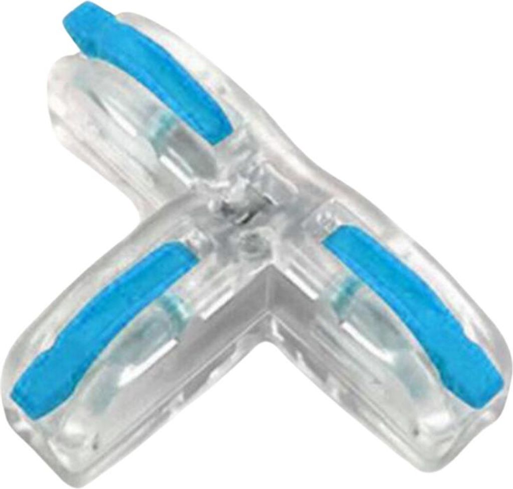 10 Stk. Verbindungsklemme T-Typ 32A/400V - verschiedene Farben : Blau/Transparent Farbe: Blau/Transparent