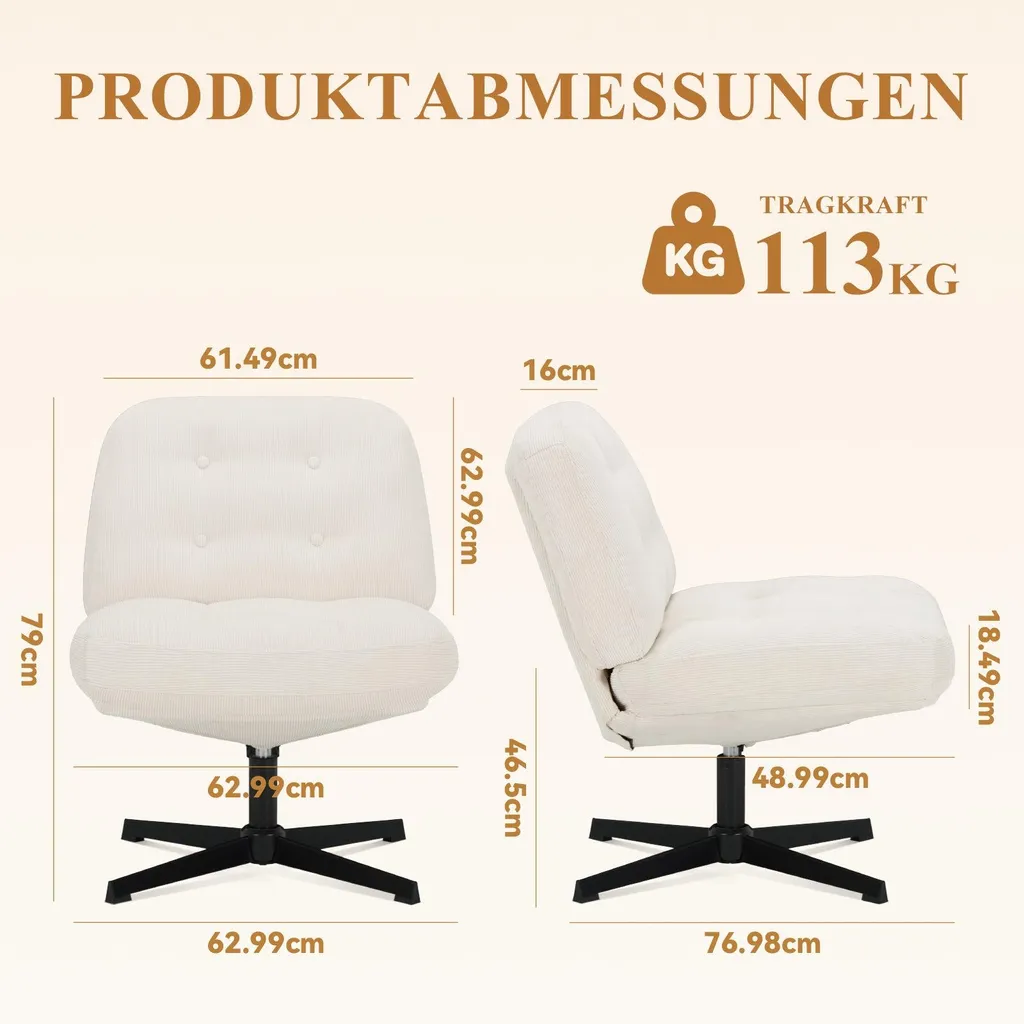 Chaise de bureau assise large mémoire de forme confort optimal blanc - 4