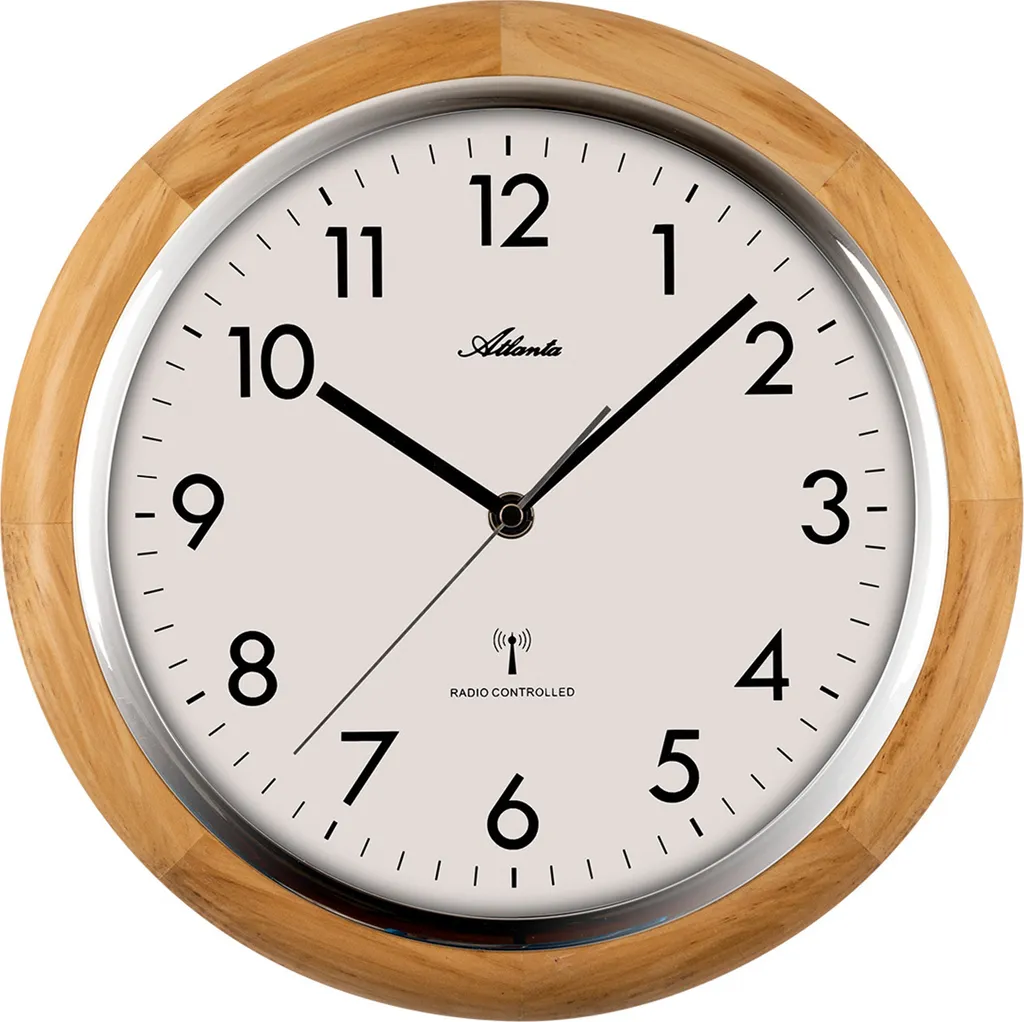 Réveil Analogique Atlanta 4536-30 Silencieux avec Alarme Progressive