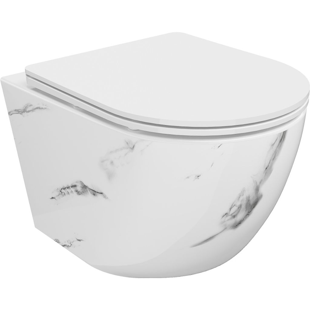 Miska WC Rimless Mexen Lena Slim z Deską Wolnoopadającą, Zdjęcie produktu 