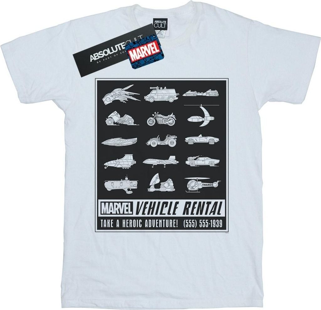 Marvel - "Vehicle Rentals" T-Shirt für Herren BI38722 (5XL) (Weiß)