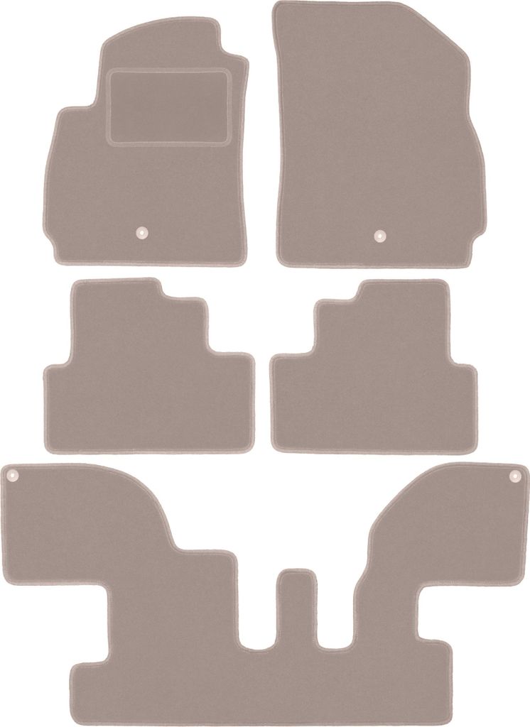 Beige Velours-Fußmatten für: Chevrolet Orlando I Minivan (2010-2018)
