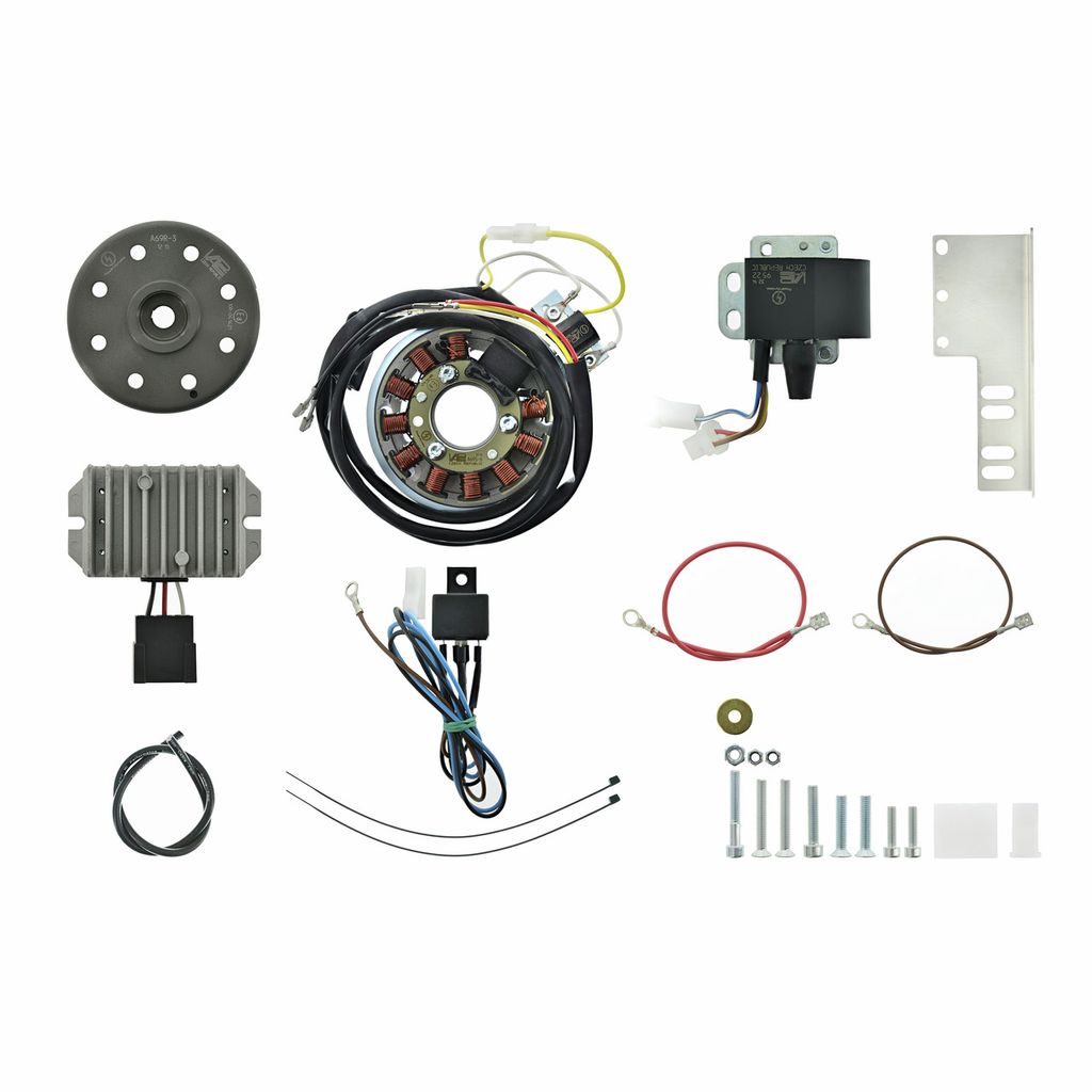 Lichtmagnetzündanlage 6V 100W mit integrierter vollelektronischer Zündung, passend f. JAWA 11 / 353 / 355 / 356 / 559 / 590 +CZ 450 / 455 / 470 /...