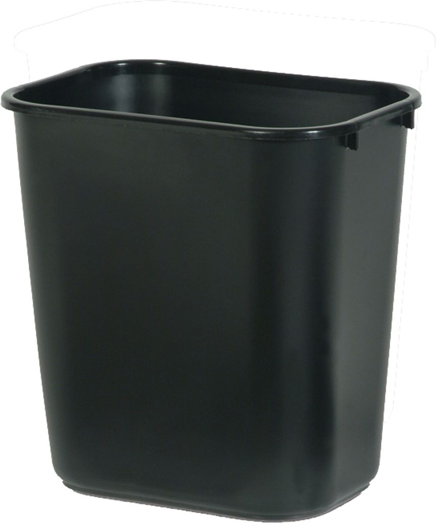 Rubbermaid Papierkorb 26,6 Liter rechteckig PE schwarz