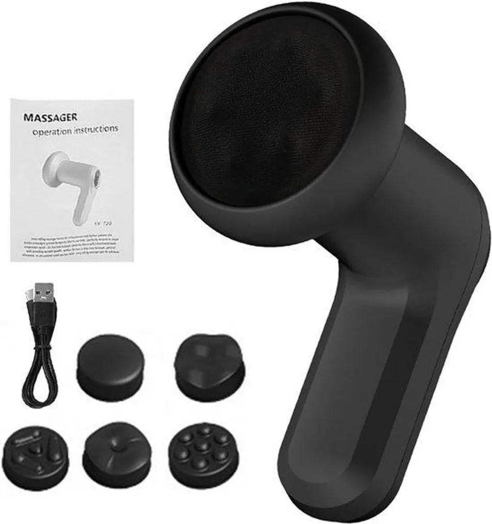 Masseur corporel portatif électrique 5 embouts pour massage relaxant dos
