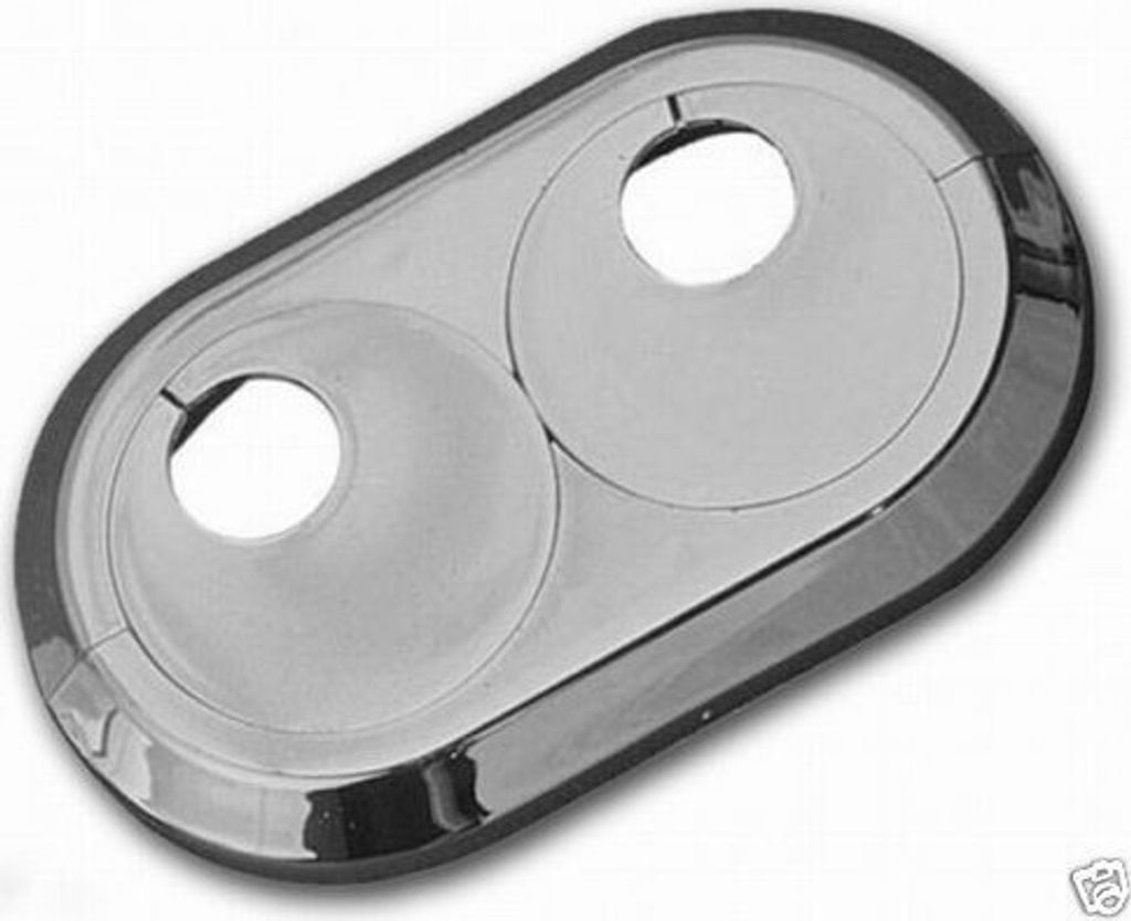 5 Stück Doppel Heizungsrosetten Heizungsmanschetten verchromt 28 mm