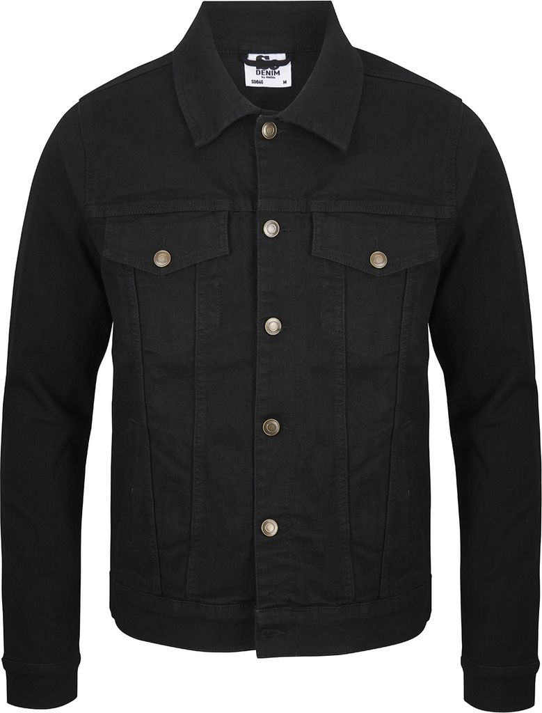 So Denim - "Noah" Jeansjacke für Herren RW9507 (S) (Schwarz)