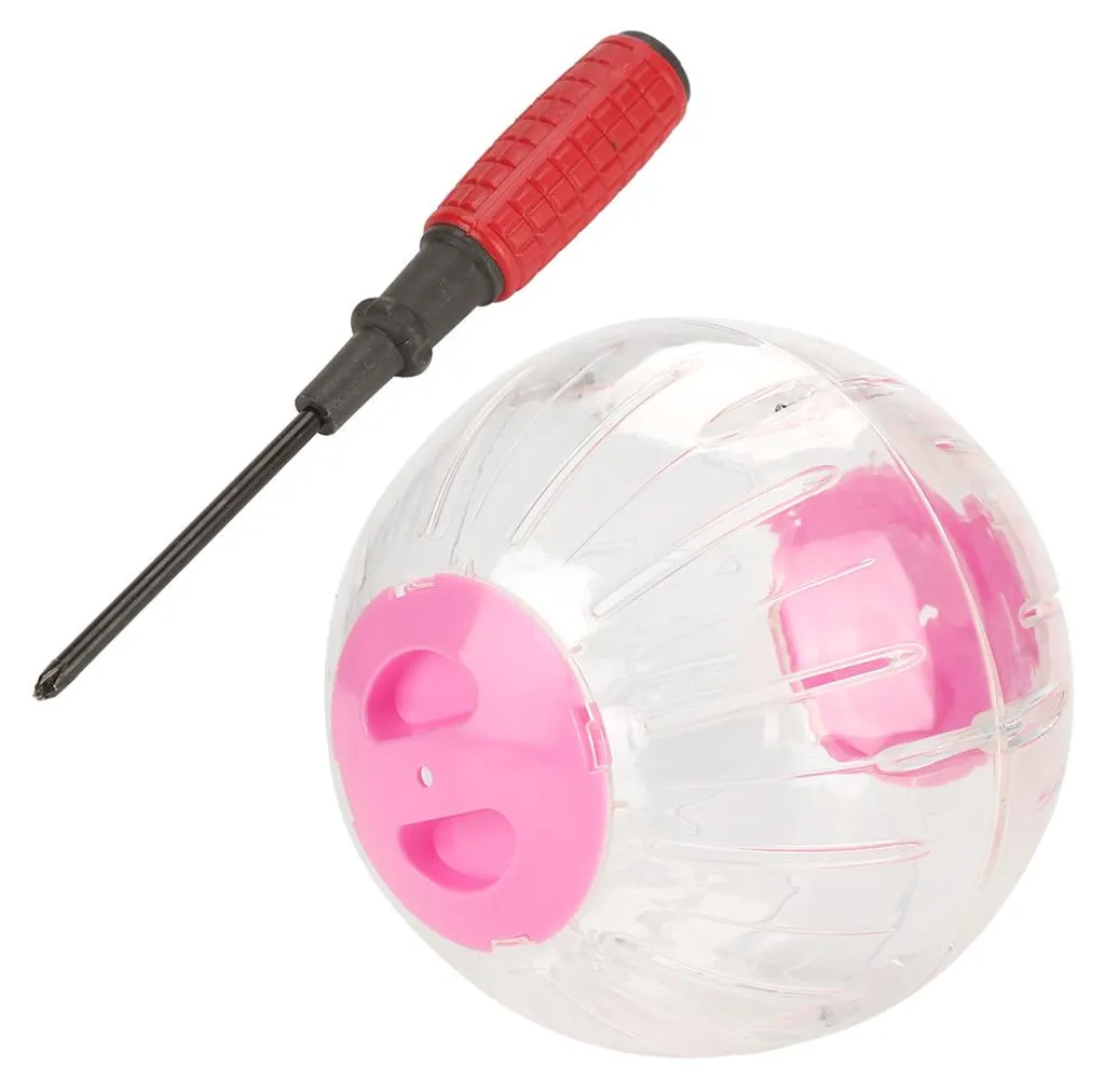 Balle d'exercice 18,5 cm en plastique rose pour hamsters et gerbilles