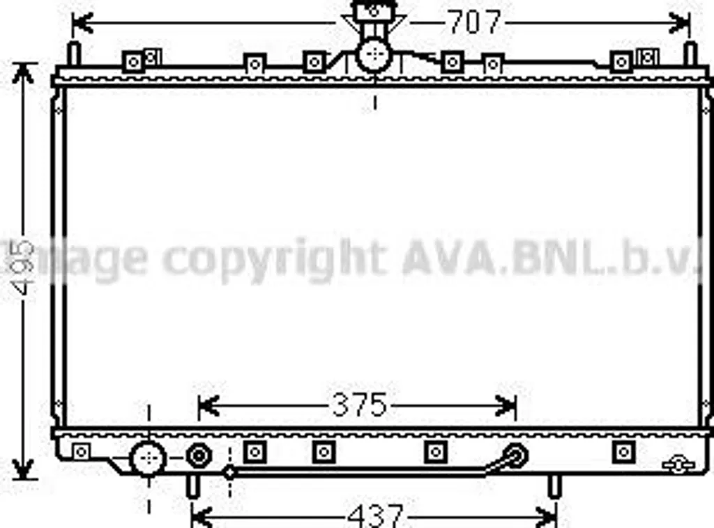 Radiateur AVA MT2217 haute résistance aluminium OE MN171217 Grandis NA