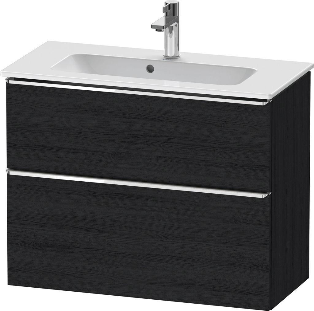 Duravit D-Neo Waschtischunterbau wandhängend, Compact, 810x625x372mm, 1 Auszug, 1 Schubkasten, mit Griff Chrom, DE4369010160000