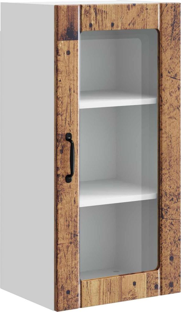 Küchenschrank mit Regal Altholz 40 x 31 x 80 cm Holzwerkstoff