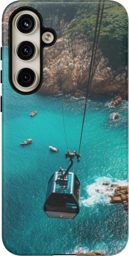 Küsten-Seilbahn mit Meeresblick – Hülle Kompatibel mit Galaxy S24 Plus