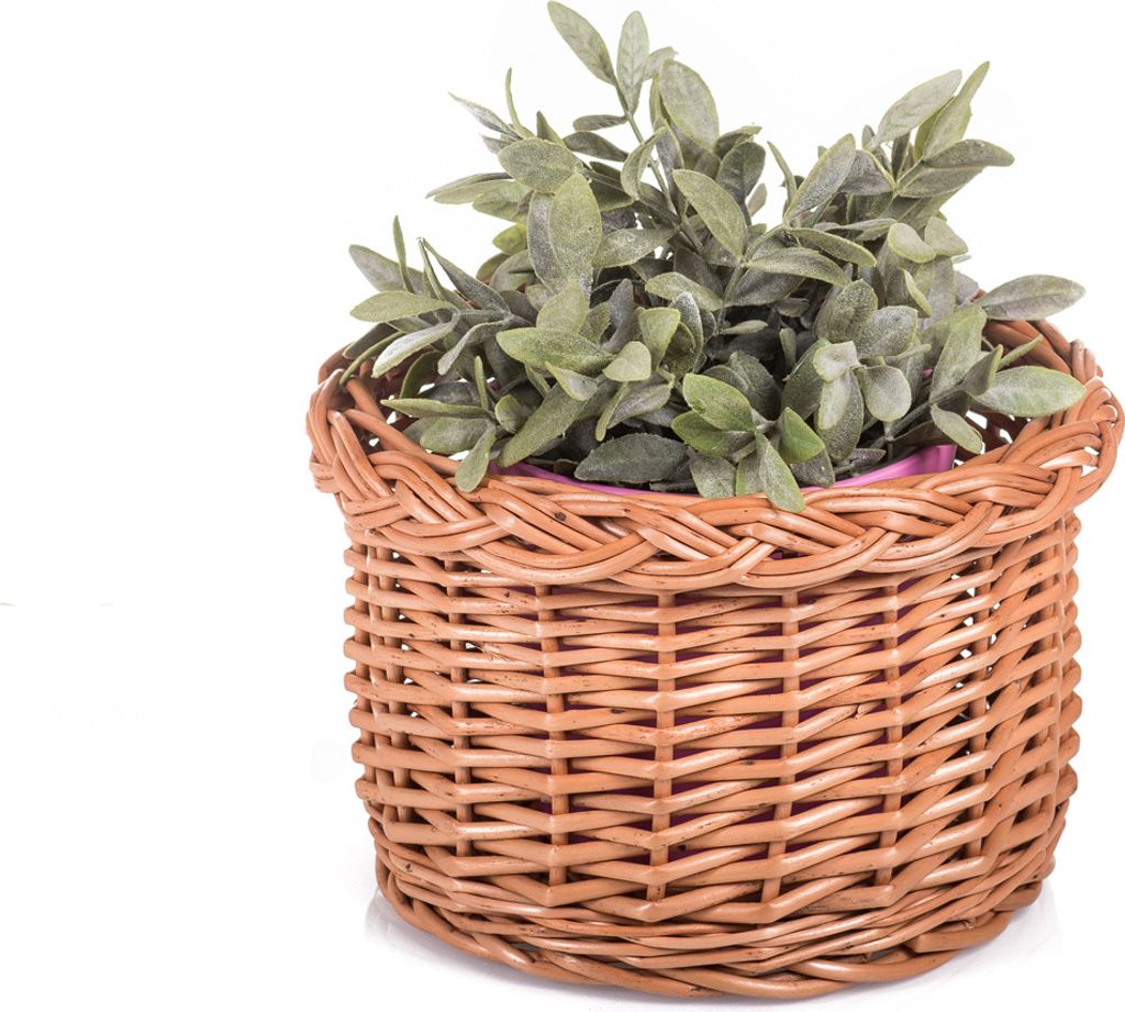 JIPRO Korb für Blumen aus Weide Flor II. - Weidenkorb - Ø 25 x H 17(cm)