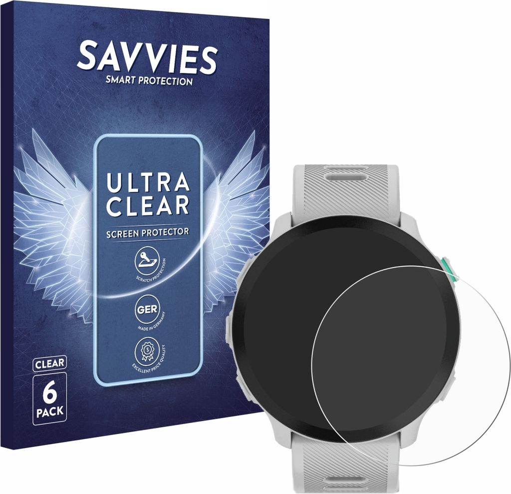 6x Für Garmin Forerunner 55 Schutzfolie Savvies Produktbild 
