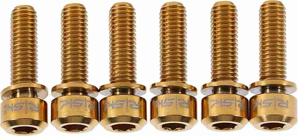 6ks M5 x 18mm titanový šroub s podložkou pro jízdní kolo Obrázek produktu 