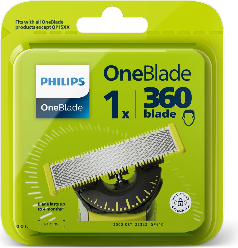 Ersatzklinge für Rasierer Philips QP410/50 ONEBLADE 360 Produktbild 