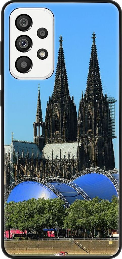 König Design Hülle kompatibel mit Samsung Galaxy A73 5G Kunststoff Soft Handyhülle - Handy Case Kölner Dom
