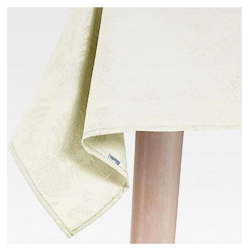 Tischdecke 120x200 cm Creme Abwaschbar Monsteramuster