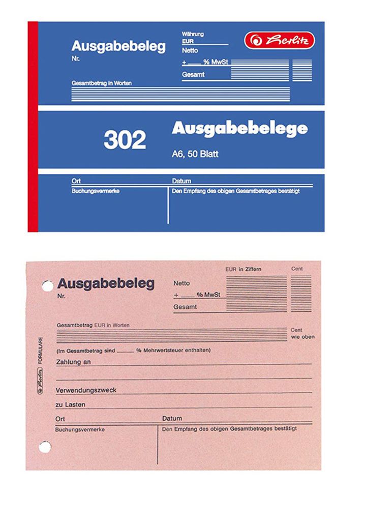 HERLITZ 885608 Książka formularzowa "Ausgabebeleg 302" DIN Zdjęcie produktu 