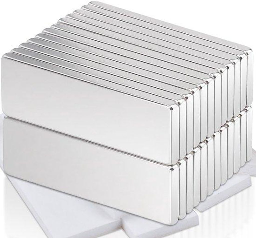 Sterne Magnetset, 24 extra starke neodymiummagneten, 30x10x2 mm, rechte Magnet für Küchen, weiß, Selbstklebend