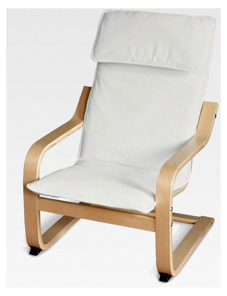 Ersatzbezug für den Kindersessel Poäng Sesselhusse passend für Modell Klappsta naturweiß